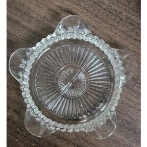 Anchor Hocking Queen Mary Star Ashtray Trinket Coaster 3/4" x 3" 1930s